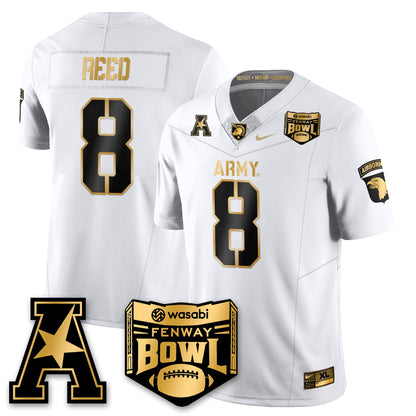 Army Black Knights Football 2025 Fenway Bowl Gold Jersey - All Stitched