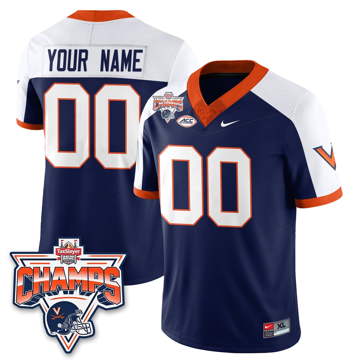 VC Football 2025 TaxSlayer Gator Bowl Champions Custom Jersey - All Stitched