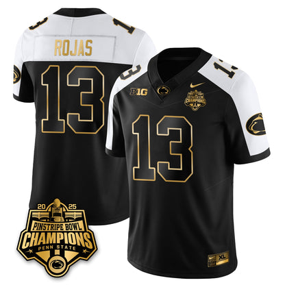 PSU Football 2025 Pinstripe Bowl Champions Gold Jersey - All Stitched