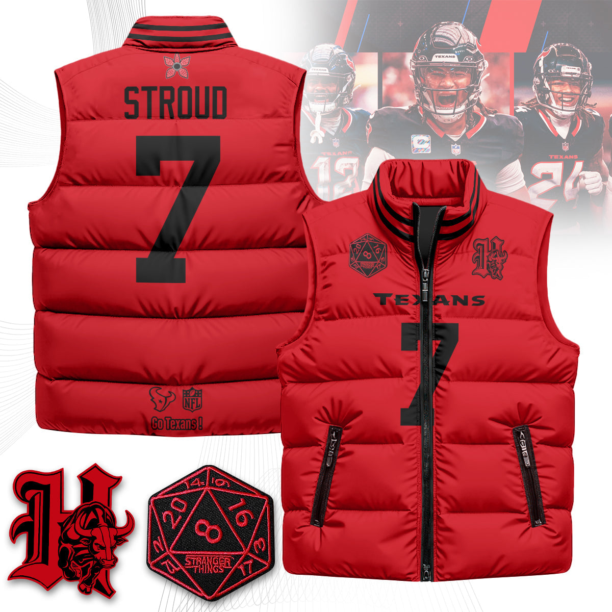 HOU 'Stranger Things Edition' Unisex Puffer Vest