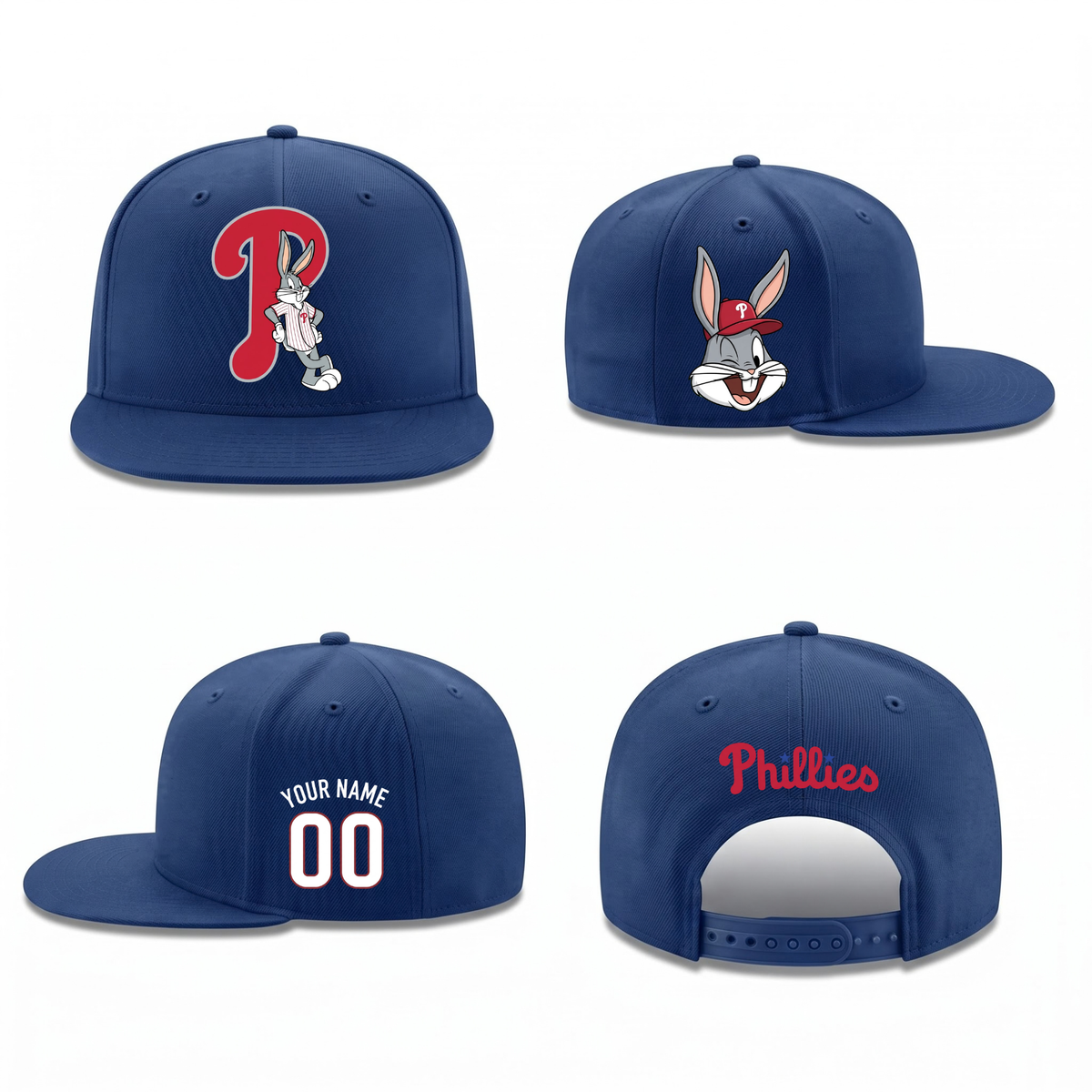 PHI x Bunny Personalized Snapback Cap - Printed