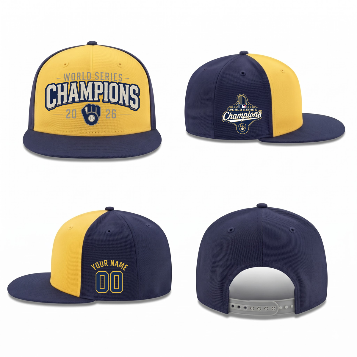 MIL 2026 World Series Champions Personalized Snapback Cap - Printed