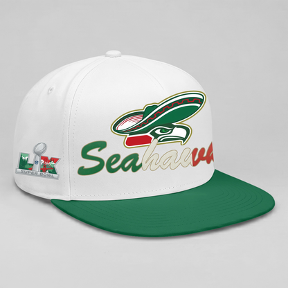 Seattle Seahawks Mexico Edition Personalized Snapback Cap - Printed