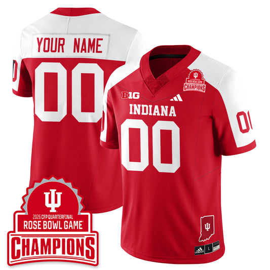 Custom Indiana H Vapor Limited Football Jersey - Rose Bowl Champions - All Stitched