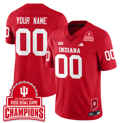 Custom Indiana H Vapor Limited Football Jersey - Rose Bowl Champions - All Stitched