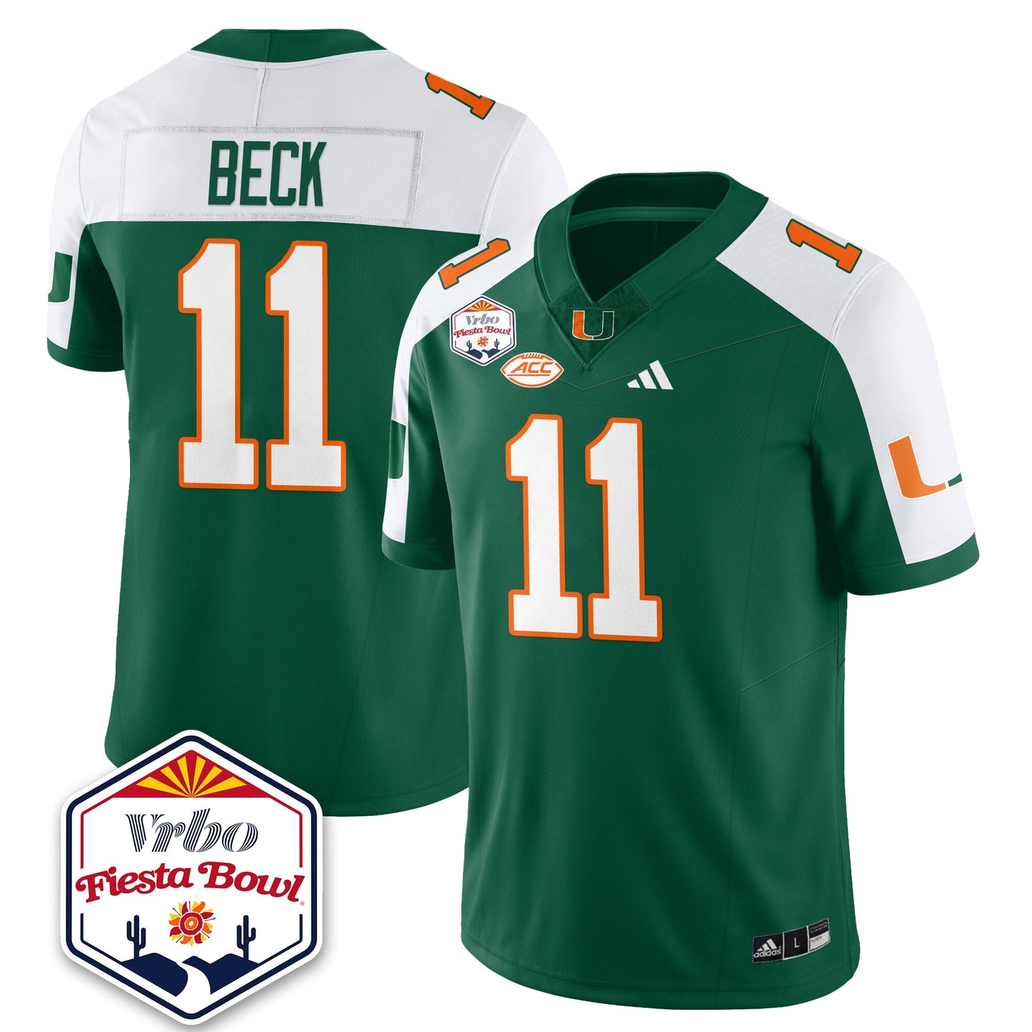 MIA Football Vapor Limited Jersey - Vrbo Fiesta Bowl - All Stitched