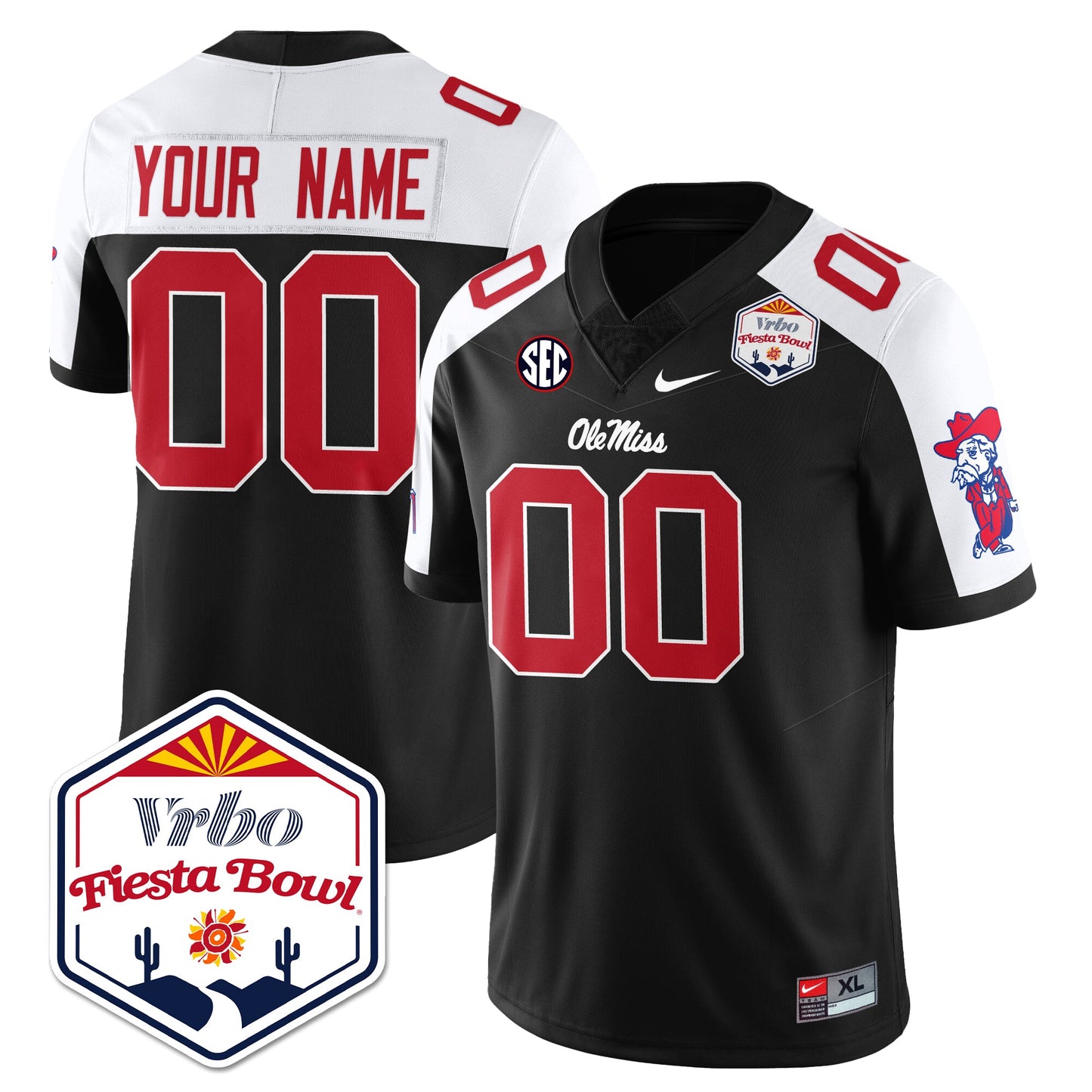 Ole Miss Football Vapor Limited Jersey - Vrbo Fiesta Bowl - All Stitched
