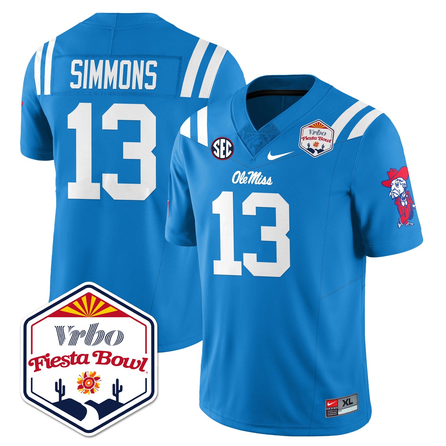 Ole Miss Football Vapor Limited Jersey - Vrbo Fiesta Bowl - All Stitched