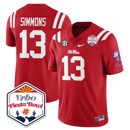 Ole Miss Football Vapor Limited Jersey - Vrbo Fiesta Bowl - All Stitched