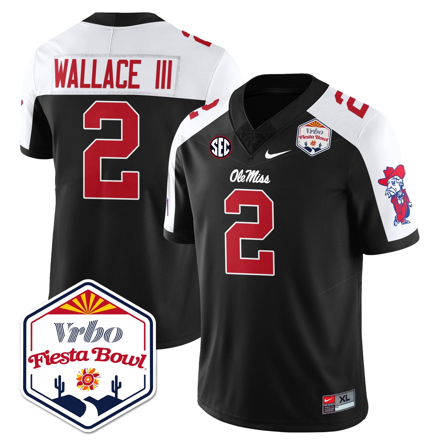 Ole Miss Football Vapor Limited Jersey - Vrbo Fiesta Bowl - All Stitched