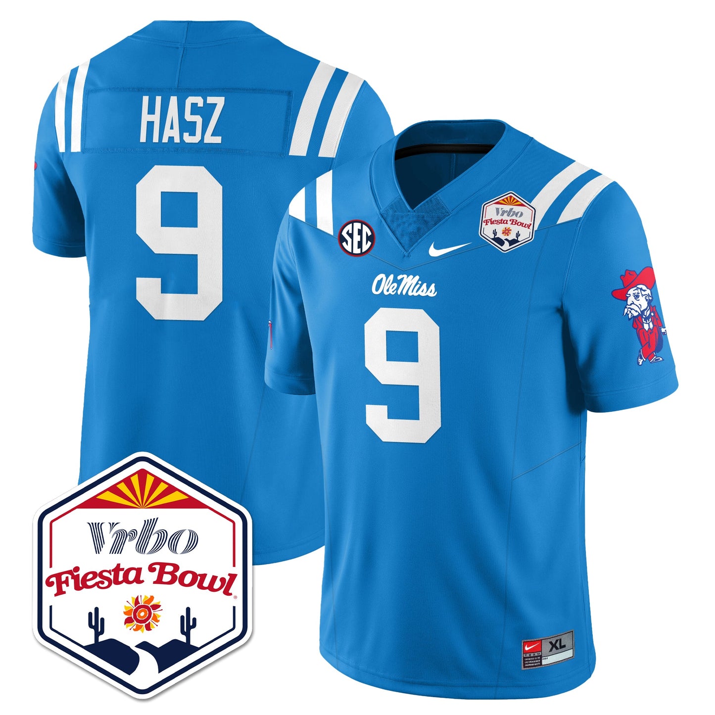 Ole Miss Football Vapor Limited Jersey - Vrbo Fiesta Bowl - All Stitched