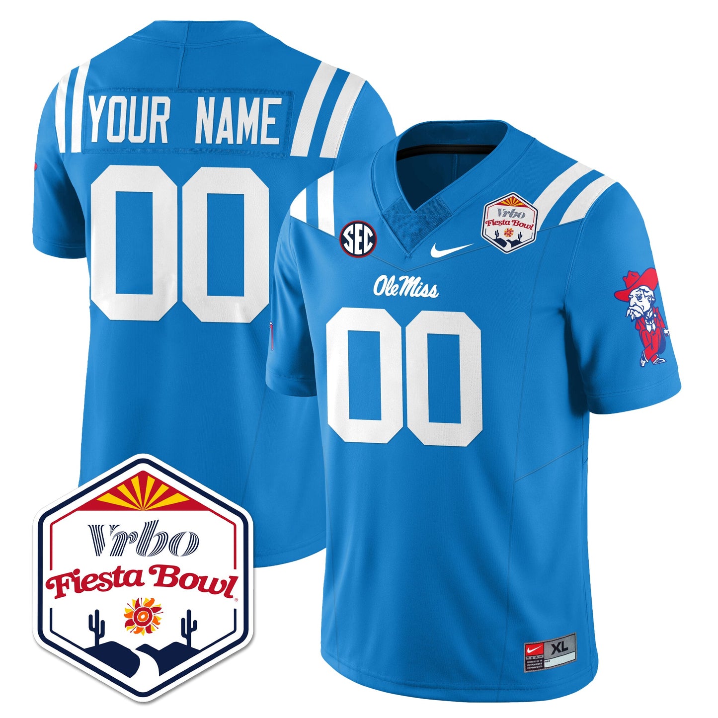 Ole Miss Football Vapor Limited Jersey - Vrbo Fiesta Bowl - All Stitched