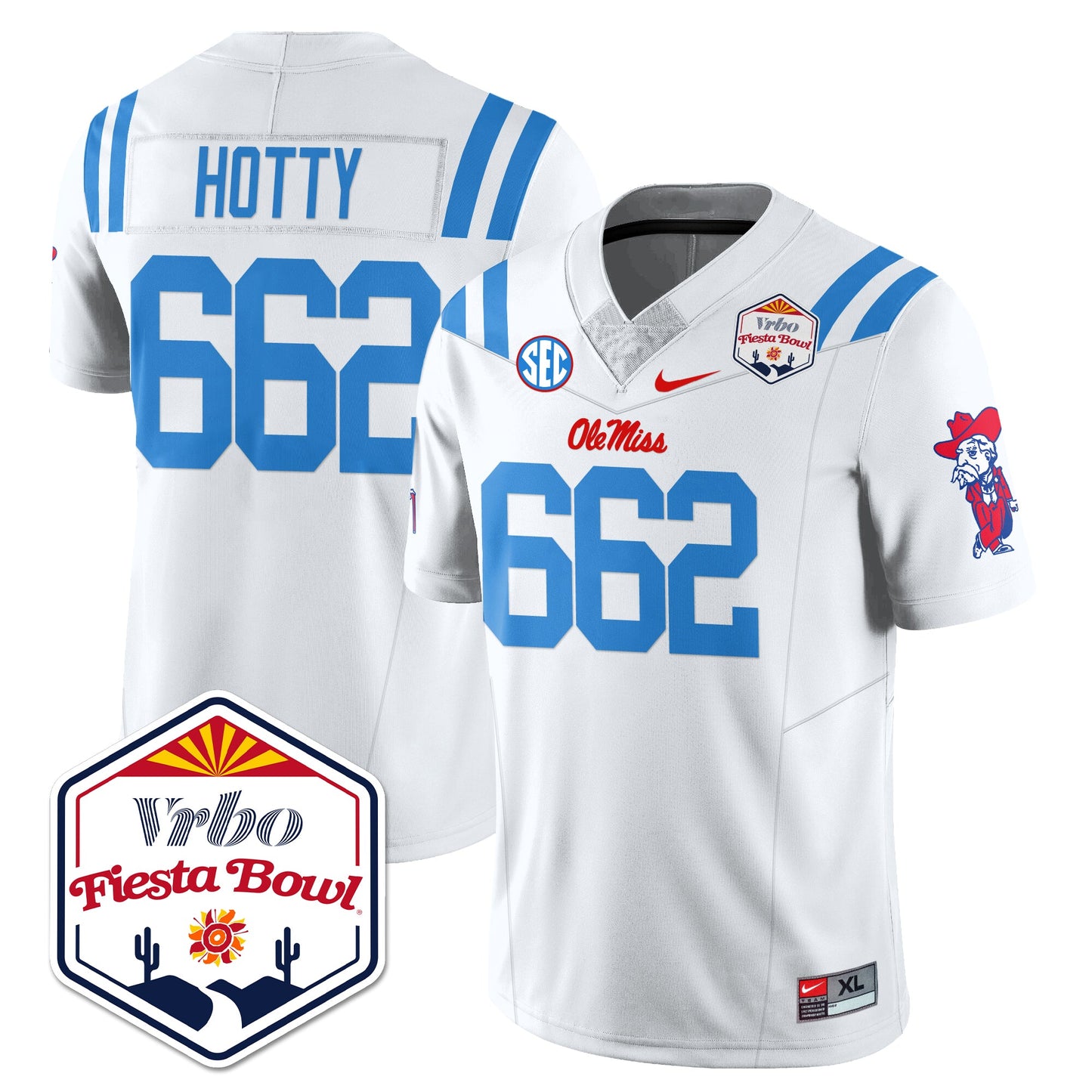 Ole Miss Football Vapor Limited Jersey - Vrbo Fiesta Bowl - All Stitched