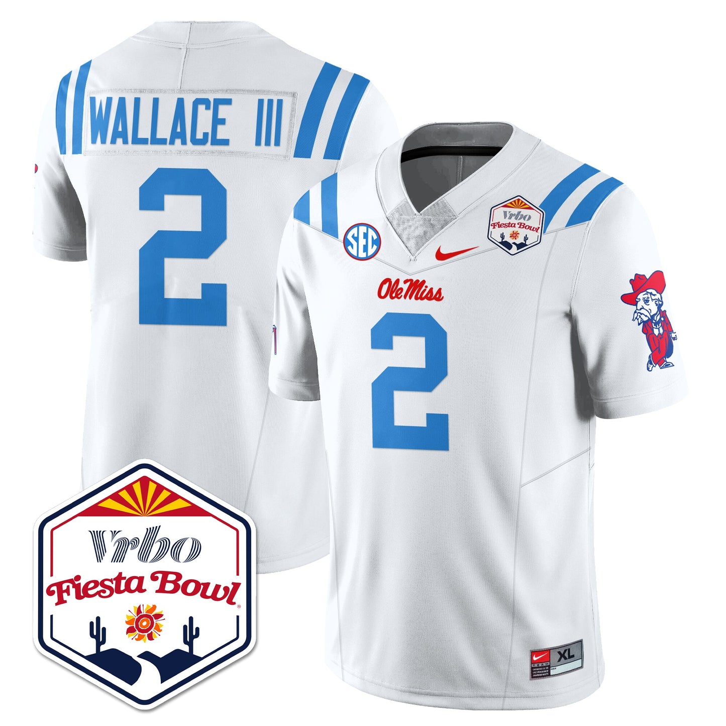 Ole Miss Football Vapor Limited Jersey - Vrbo Fiesta Bowl - All Stitched