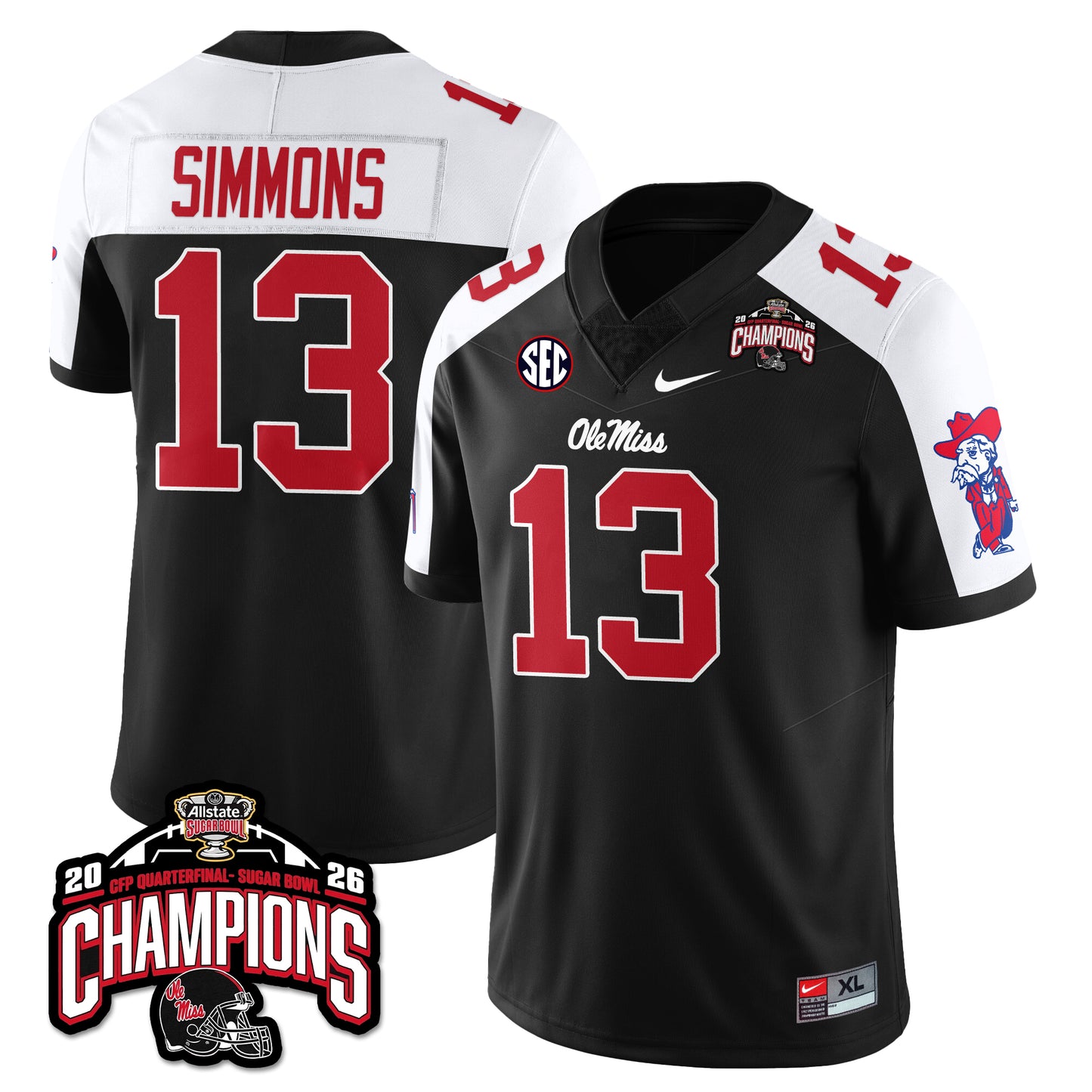 OM Football Vapor Limited Jersey - Allstate Sugar Bowl Champions - All Stitched