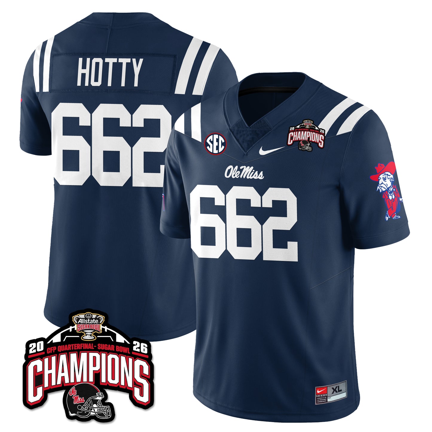 OM Football Vapor Limited Jersey - Allstate Sugar Bowl Champions - All Stitched
