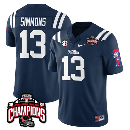Ole Miss Football Vapor Limited Jersey - Allstate Sugar Bowl Champions - All Stitched