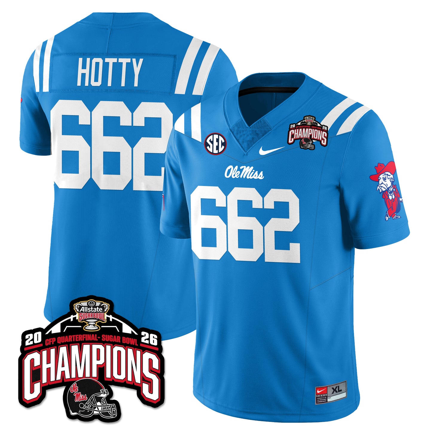 OM Football Vapor Limited Jersey - Allstate Sugar Bowl Champions - All Stitched