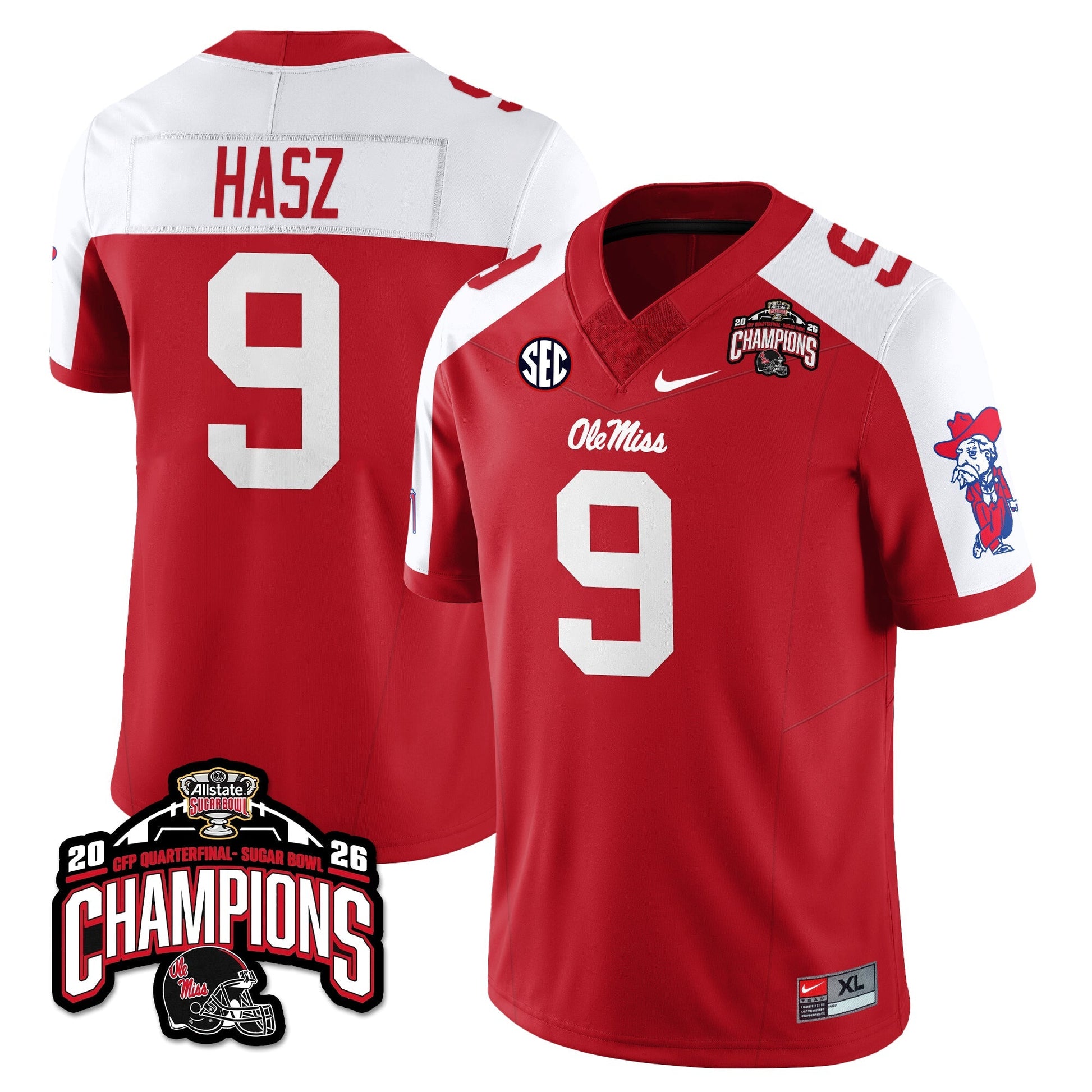 Ole Miss Football Vapor Limited Jersey - Allstate Sugar Bowl Champions - All Stitched