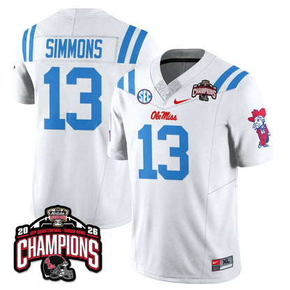 Ole Miss Football Vapor Limited Jersey - Allstate Sugar Bowl Champions - All Stitched