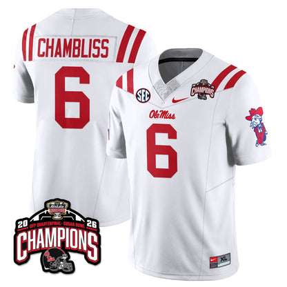 Ole Miss Football Vapor Limited Jersey - Allstate Sugar Bowl Champions - All Stitched