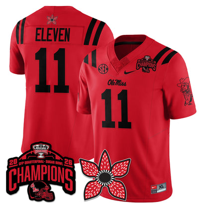 Ole Miss Football Stranger Things Vapor Limited Jersey - Allstate Sugar Bowl Champions - All Stitched