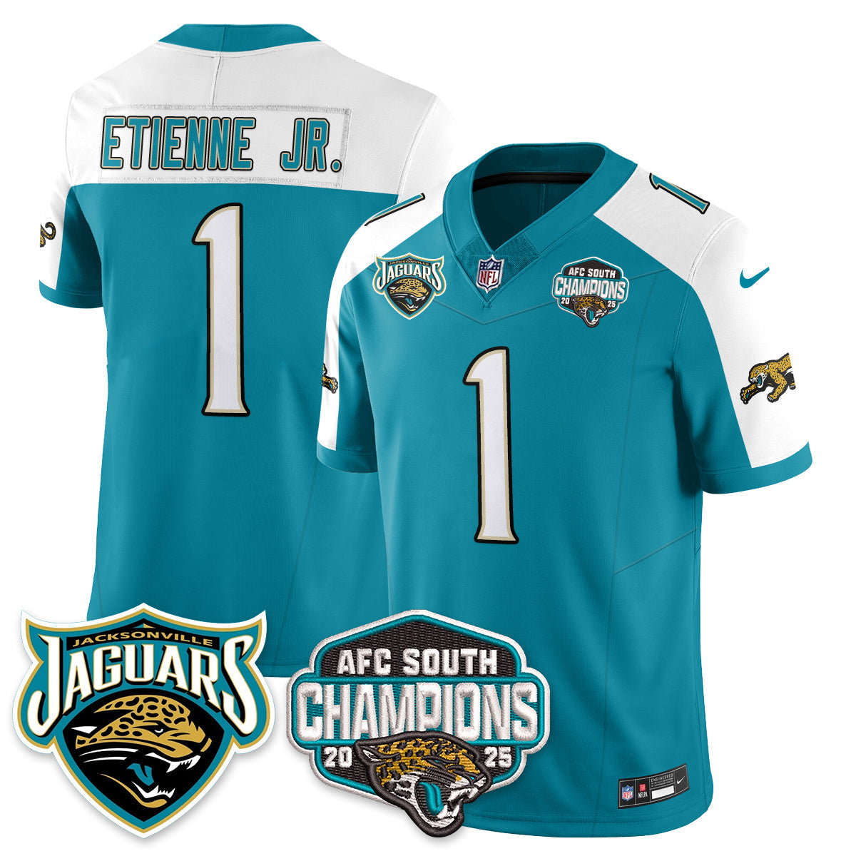 DET AFC South Division Champions Vapor Limited Throwback Jersey - All Stitched