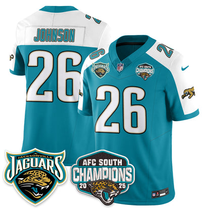 DET AFC South Division Champions Vapor Limited Throwback Jersey - All Stitched