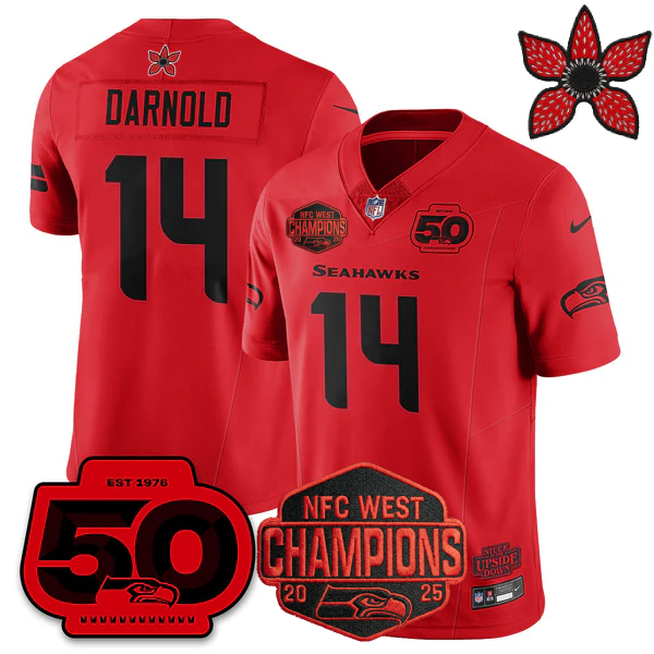 SEA 'Stranger Things Edition' 2026 NFC West Champions Jersey - All Stitched