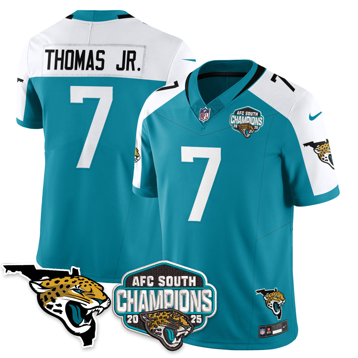 DET AFC South Division Champions Vapor Limited Jersey - All Stitched
