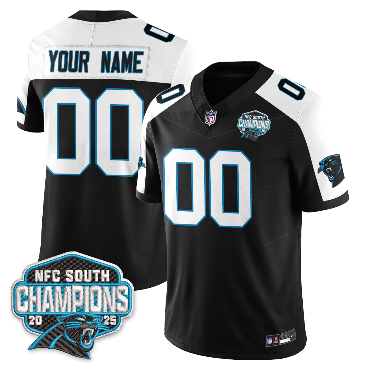 Custom CAR NFC South Division Champions Vapor Limited Jersey - All Stitched