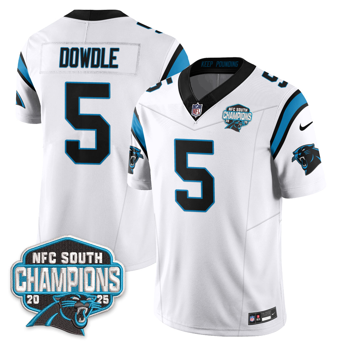 CAR NFC South Division Champions Vapor Limited Jersey n1 - All Stitched