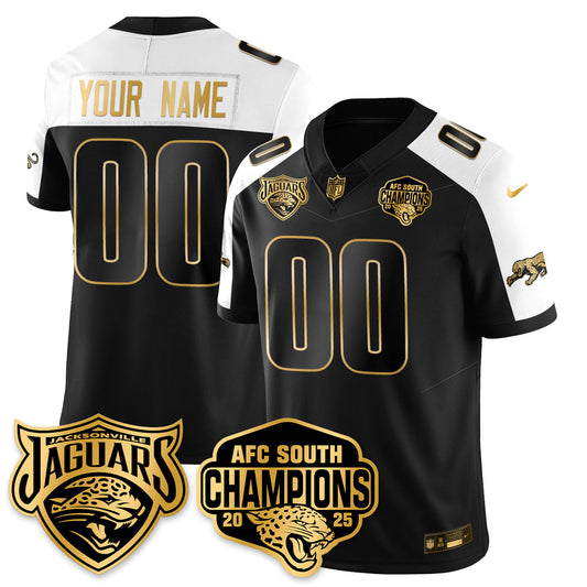 Custom DET AFC South Division Champions Vapor Limited Gold Jersey - All Stitched