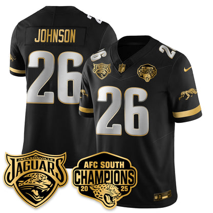 DET AFC South Division Champions Vapor Limited Gold Jersey - All Stitched