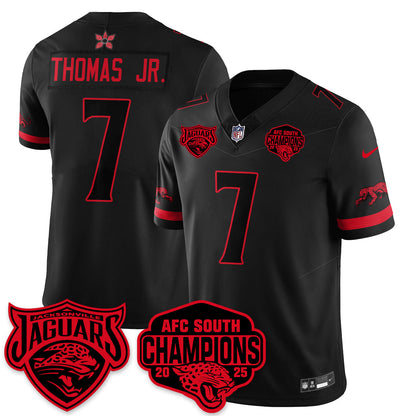 DET Stranger Things AFC South Division Champions Vapor Limited Throwback Jersey - All Stitched