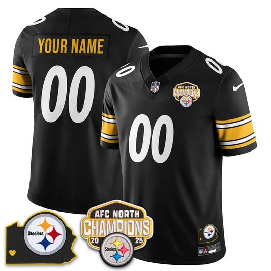Custom PIT AFC North Division Champions Vapor Limited Jersey N1 - All Stitched
