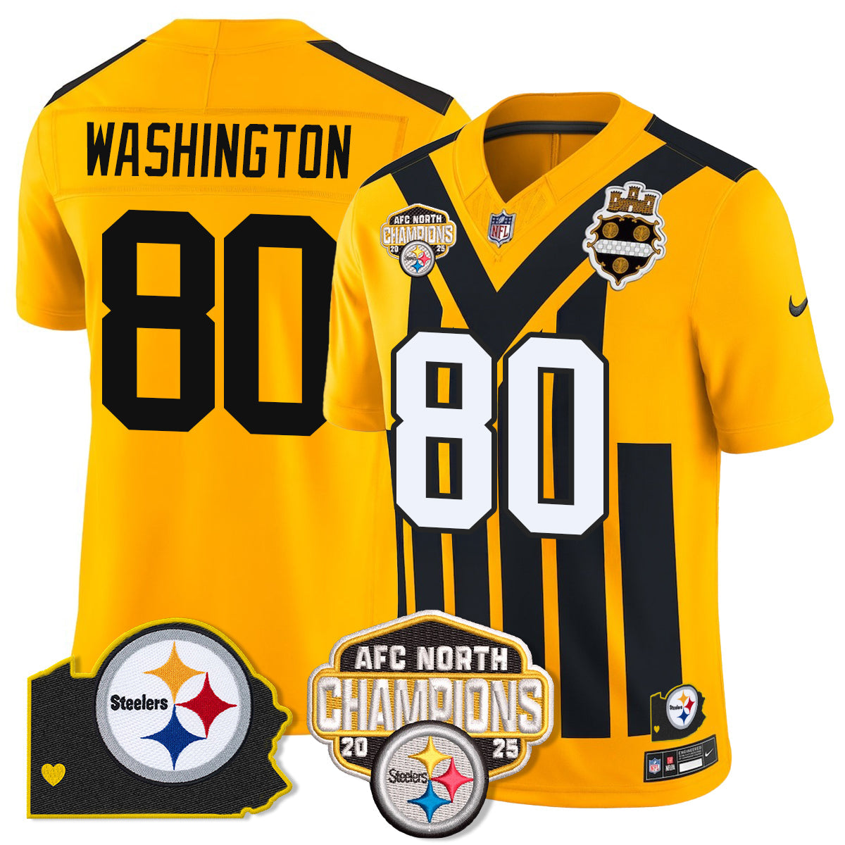PIT AFC North Division Champions Vapor Limited Jersey N1 - All Stitched