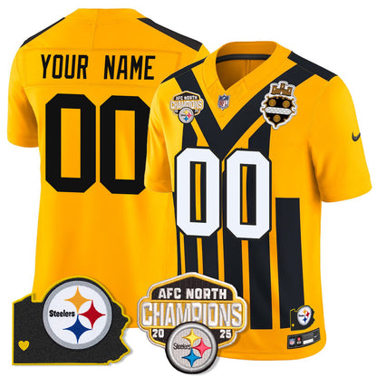 Custom PIT AFC North Division Champions Vapor Limited Gold Jersey N2 - All Stitched