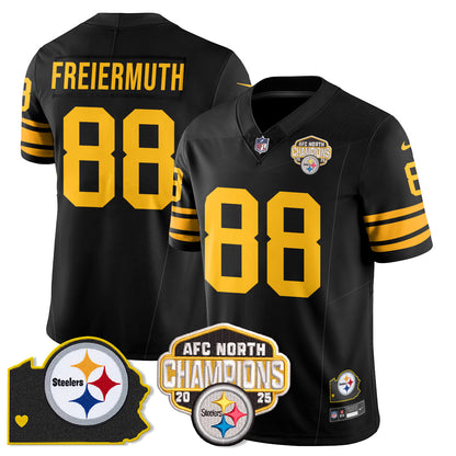 PIT AFC North Division Champions Vapor Limited Gold Jersey N2 - All Stitched