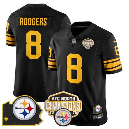 PIT AFC North Division Champions Vapor Limited Gold Jersey N2 - All Stitched