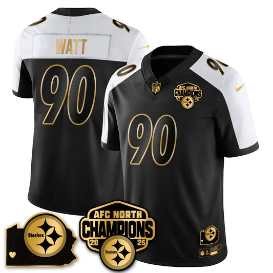 PIT AFC North Division Champions Vapor Limited Gold Jersey N2 - All Stitched