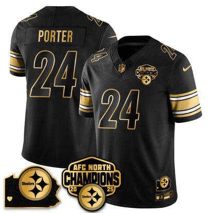PIT AFC North Division Champions Vapor Limited Jersey N1 - All Stitched