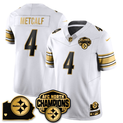 PIT AFC North Division Champions Vapor Limited Gold Jersey N2 - All Stitched