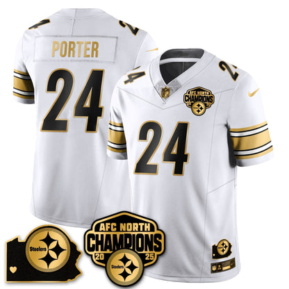 PIT AFC North Division Champions Vapor Limited Gold Jersey N2 - All Stitched