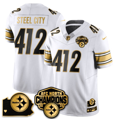 PIT AFC North Division Champions Vapor Limited Jersey N1 - All Stitched