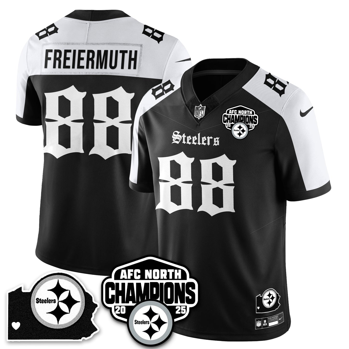PIT Gothic AFC North Division Champions Vapor Limited Jersey - All Stitched