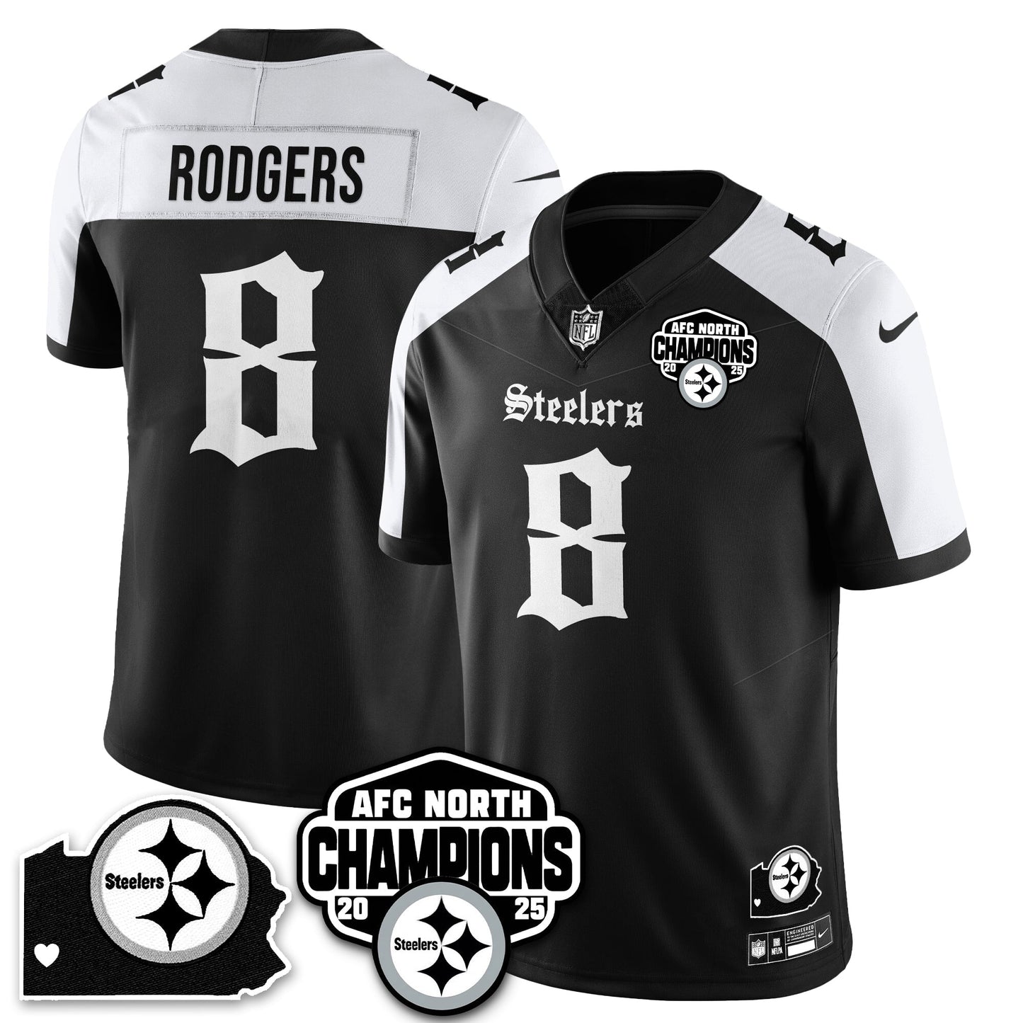 PIT Gothic AFC North Division Champions Vapor Limited Jersey - All Stitched