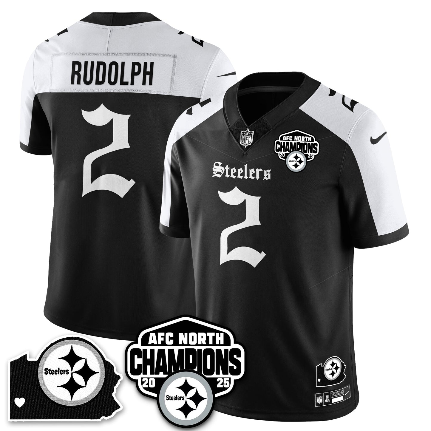 PIT Gothic AFC North Division Champions Vapor Limited Jersey - All Stitched