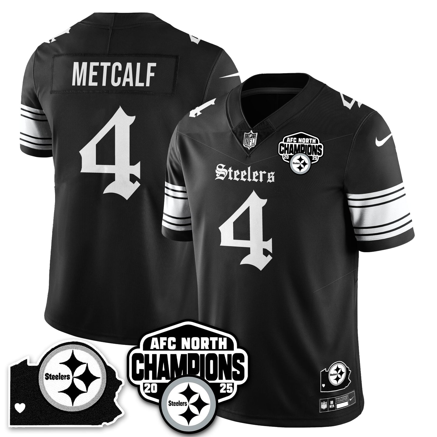 PIT Gothic AFC North Division Champions Vapor Limited Jersey - All Stitched