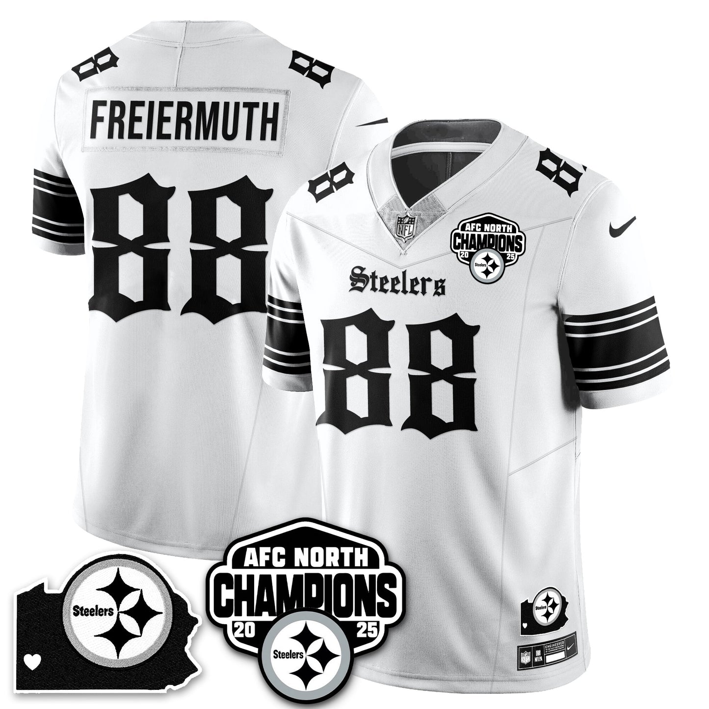 PIT Gothic AFC North Division Champions Vapor Limited Jersey - All Stitched